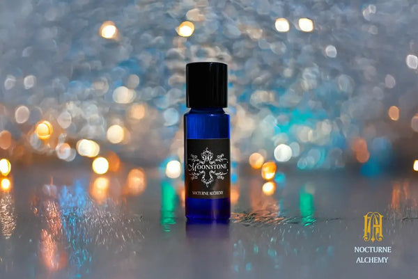5ml slender blue with insert/dropper and black metal twist lid