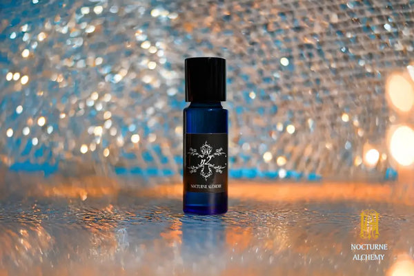 5ml slender blue with insert/dropper and black metal twist lid