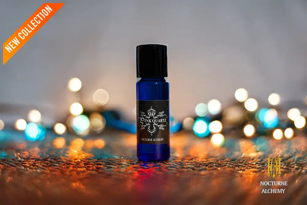 5ml slender blue with insert/dropper and black metal twist lid