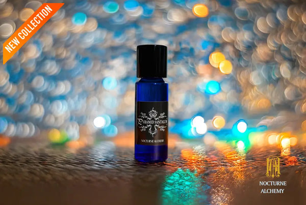 5ml slender blue with insert/dropper and black metal twist lid