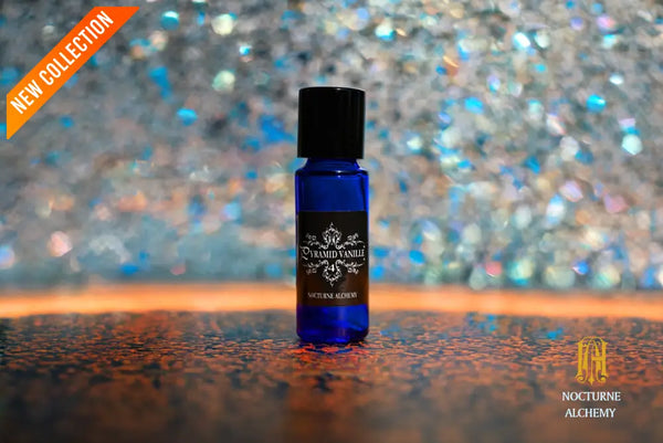 5ml slender blue with insert/dropper and black metal twist lid
