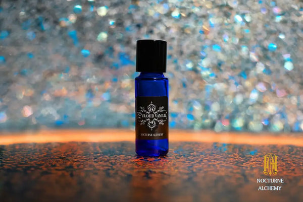 5ml slender blue with insert/dropper and black metal twist lid