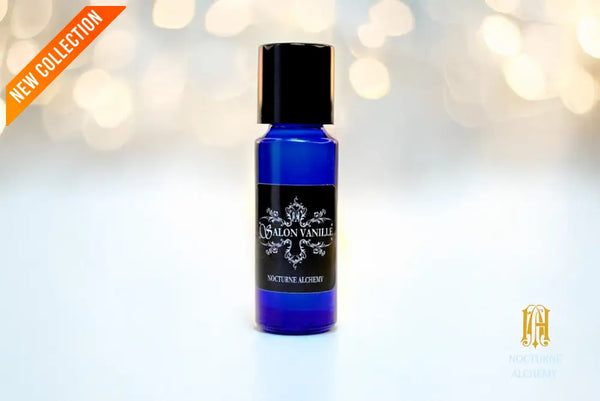 5ml slender blue with insert/dropper and black metal twist lid