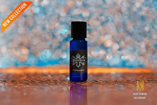 5ml slender blue with insert/dropper and black metal twist lid