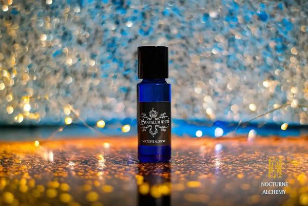 5ml slender blue with insert/dropper and black metal twist lid