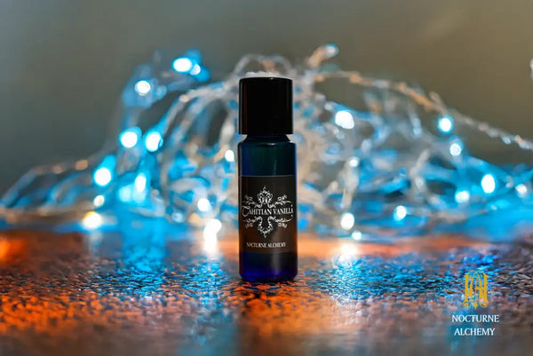5ml slender blue with insert/dropper and black metal twist lid