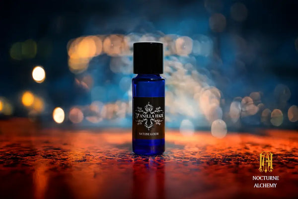 5ml slender blue with insert/dropper and black metal twist lid