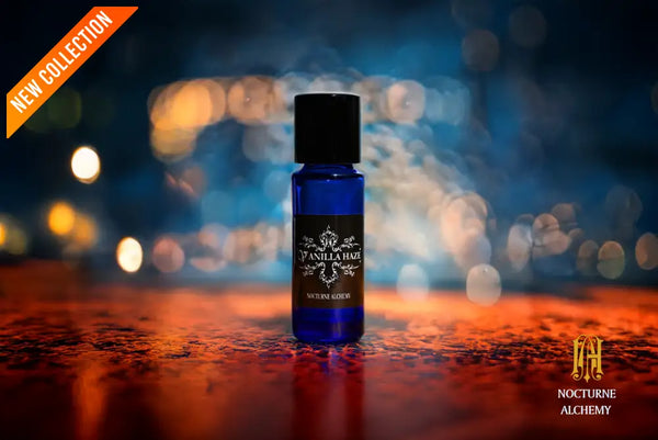 5ml slender blue with insert/dropper and black metal twist lid
