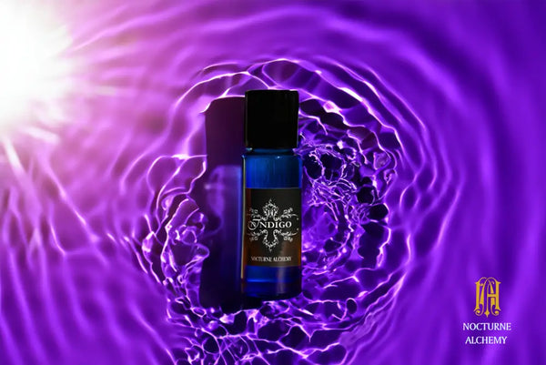 5ml Slender Blue bottle with insert dropper and black screw lid. Indigo