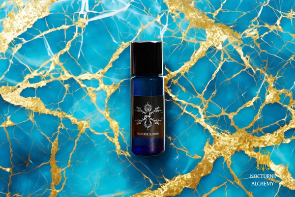 5ml Slender Blue bottle with insert dropper and black screw lid. N4