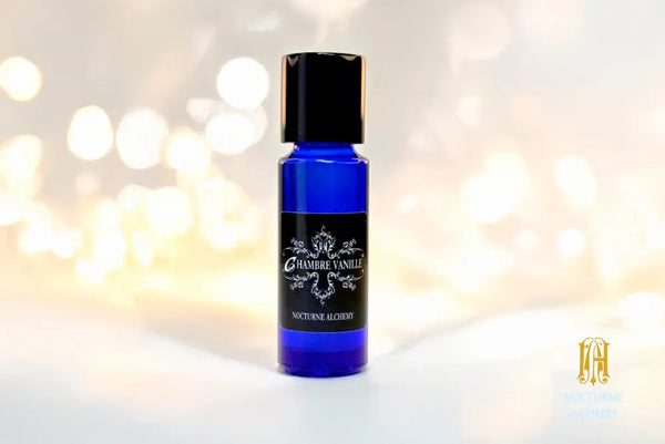 5ml slender blue with insert/dropper and black metal twist lid