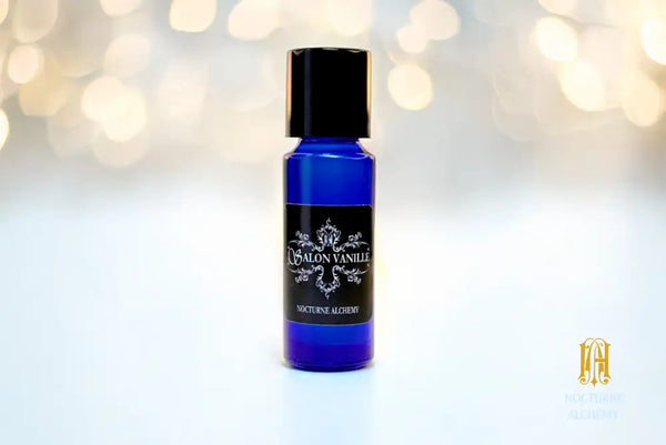 5ml slender blue with insert/dropper and black metal twist lid