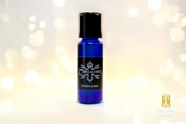 5ml slender blue with insert/dropper and black metal twist lid