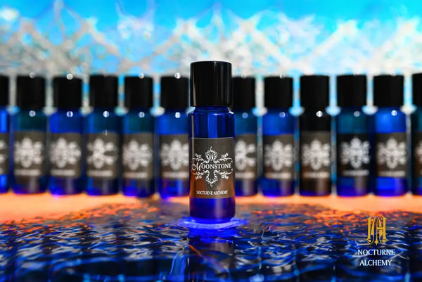 Group Photo of 5ml slender blue bottles for Studio Limited Originals