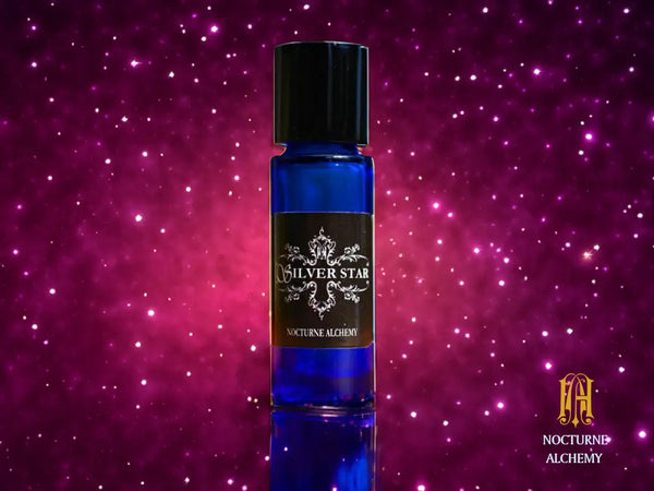 5ml Slender Blue bottle with insert dropper and black screw lid. NEW Silver Star