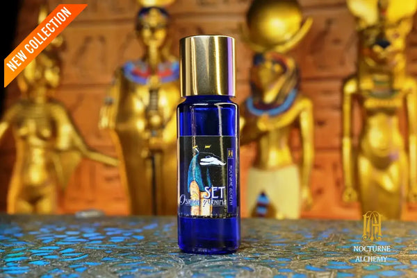 5ml slender blue bottle with dropper and golden twist lid