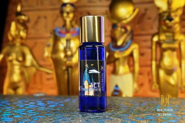 5ml slender blue bottle with dropper and golden twist lid