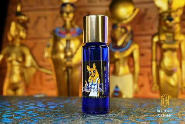 5ml slender blue bottle with dropper and golden twist lid