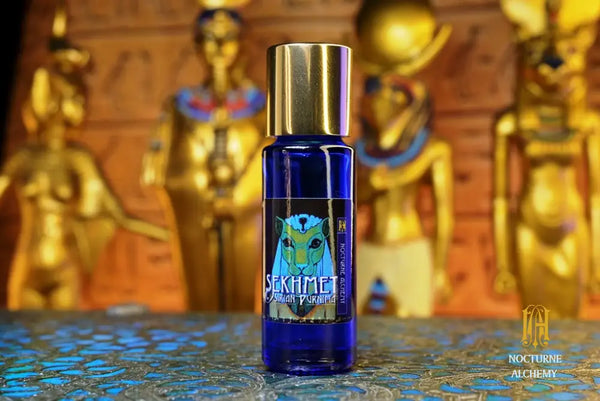 5ml slender blue bottle with dropper and golden twist lid