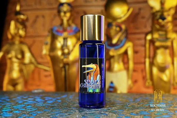 5ml slender blue bottle with dropper and golden twist lid