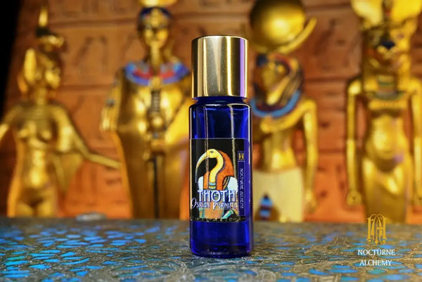5ml slender blue bottle with dropper and golden twist lid